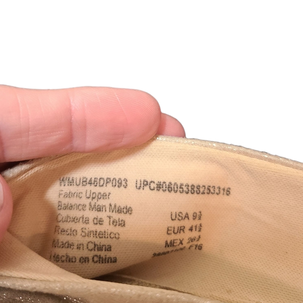 Womens Elegant Gold Shimmer Ballet Flats 9.5 - Picture 4 of 7